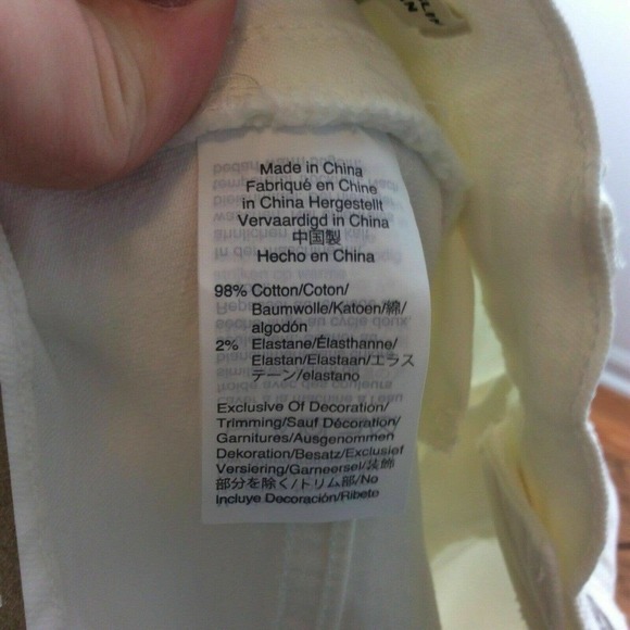 NEW Madewell High Rise Slim Boyjean in Tile White 34 - Picture 7 of 9